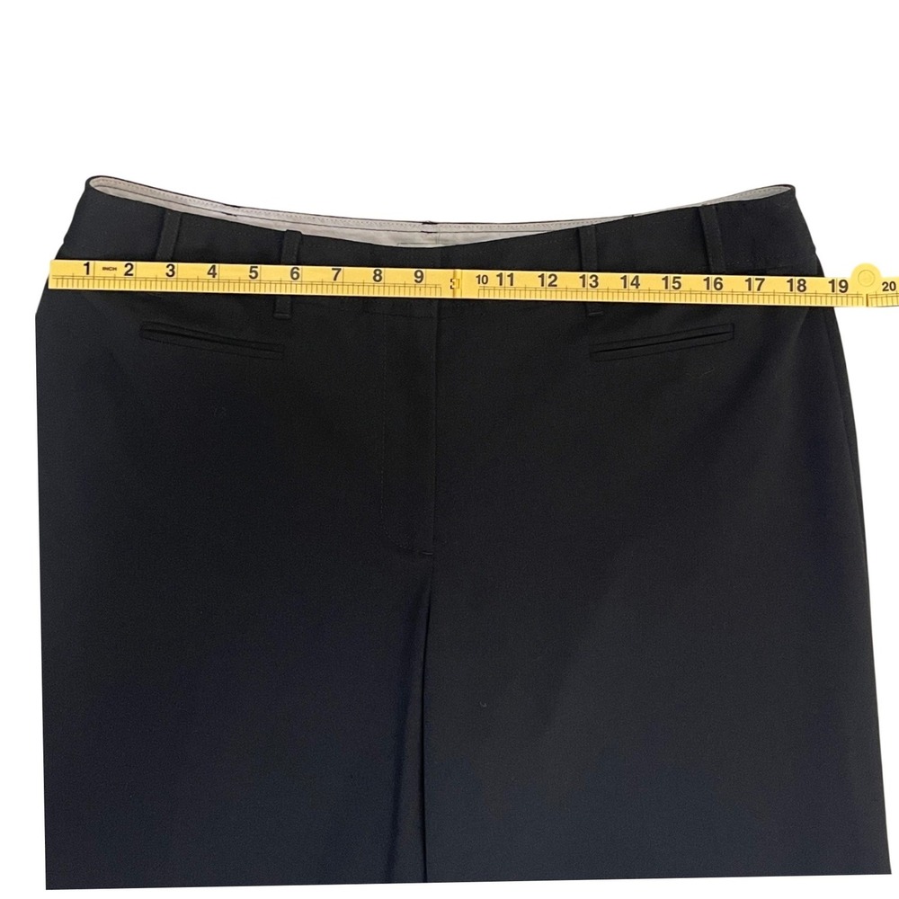 Ann Taylor Loft Wide Leg Pants Women 14 Black Excellent Career Trouser Dressy - Picture 12 of 14